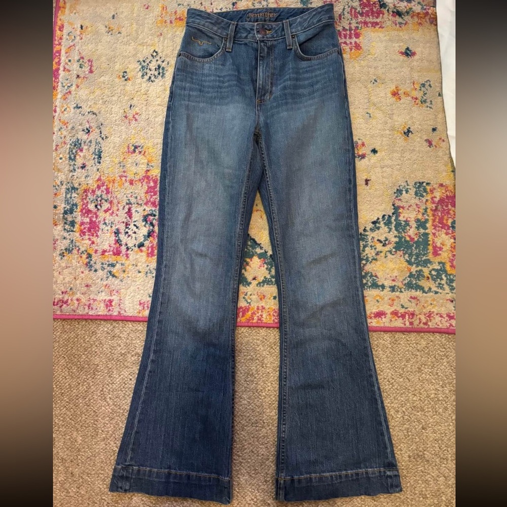 Stylish Blue Flare Women's Jeans - Picture 1 of 3